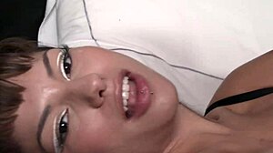 Clothed And Horny In Lingerie With Natural Tits And Pantyhose Teasing Solo!