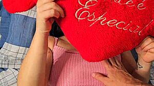 Cute Brazilian teen virgin offers her tight shaved pussy to boyfriend in first bareback ride