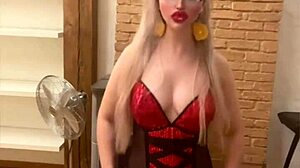 Blonde Belly Dancer in Glasses Performs to Findom Goaldigger Song