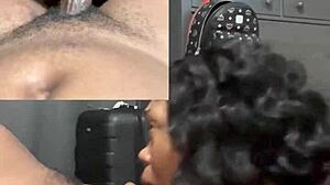 She craved a big fat dick, starting with wet deepthroat and sloppy sucking before bending over for intense doggystyle pounding in homemade ebony action.