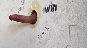 Found Gloryhole with Big Cock Deepthroat Leading to Cum in Mouth