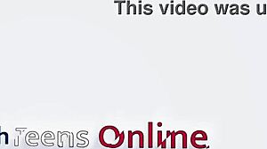 British 18 year old engages in intense encounter with stockings lingerie and creampie in cosplay party.