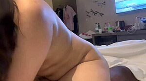 Thai amateur couple in hardcore homemade action! Horny asian gets facial cumshot after moaning loud in intense fuck!