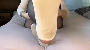 Intense Black Nails Dominate Feet World with Fetish Nylon Tights and Nike Air Force