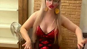 Blonde Belly Dancer in Glasses Performs to Findom Goaldigger Song