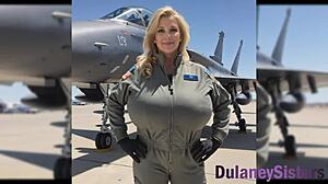 Sestry Dulaney uvolní masivní povislé prsa a křivé zralé těla v odvážném mommy showdown