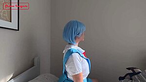 Shinji indulges in sensual doggystyle riding with rei in cosplay parody confessing evangelion secrets