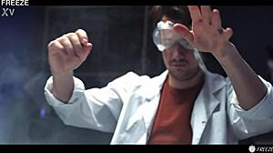 I froze my young 18+ lab partner Matty Mila with the remote and made her squirt while fucking her tight pussy... oh god, she's such a wet fuck doll!