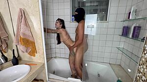 This black guy with a huge cock spied on me and got super horny. He ended up fucking me hard bareback all over the place in our amateur interracial session.