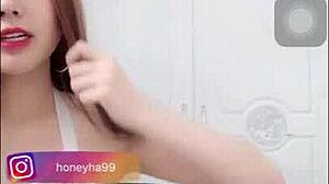 I watch bigo show cam with sexy asian girl showing huge natural tits live