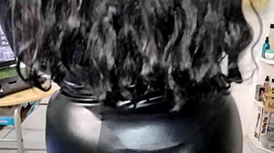 i'm the mexican police officer doing my first job interview in ebony lingerie with anal toys and high heels