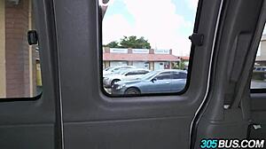 Innocent Teen 18+ Kara Hartley Gets Deep Blowjob And Fucked Hard On The 305Bus For Cash