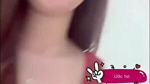 I watch bigo show cam with sexy asian girl showing huge natural tits live