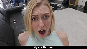 Step Sis Knew Exactly How To Seal Stepbro's Lips With A Wild Cowgirl Ride And Cumshot