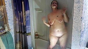 Shower time unwinds stress with piercing play and squirting orgasm