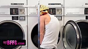 Hey buddies, let's dive into this wild Halloween laundry day with daddy and friends in a steamy 4some! 🎃