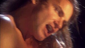 Fucked blonde milf hard in golden high heels until massive facial cumshot covers her face