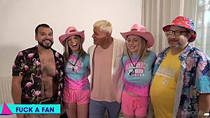 Rebel Rhyder and Lana Analise Spitroasted Hard in Sloppy Cum Swapping Contest