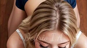 AI-generated blonde angels in intriguing scenes