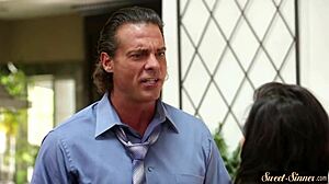 sweet stepdaughter gets fucked and jizzed on her small tits 😏