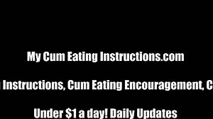 dont you dare waste a single drop of cum cei