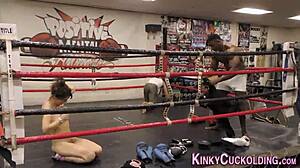 Slut Gobbles Huge Black Cock in Humiliating Cuckold Scene