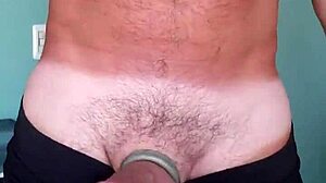 Pervy Papifachero Enjoys Feeling His Bulge in Soft Cotton Muscle Shorts