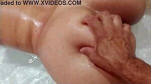 Naughty Hot Young Girl in Bathtub with Sexy Curves and Playful Vibes