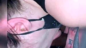 Hey, check out this emo chick who's all about that intense face action with a massive black cock, she's begging for it rough