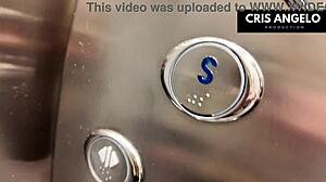 i got stuck in the elevator with my married neighbor and ended up fucking him passionately in part 01