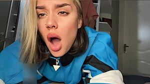 Best Friend's Girlfriend Delivers Emotional Blowjob