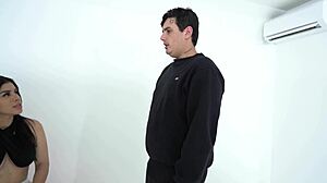 colombian model takes producers indecent proposal leading to huge cock creampie in cute babe casting