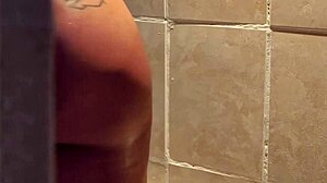 Caught bathing ready to get a good fuck you can hear her moaning with big ass doggystyle