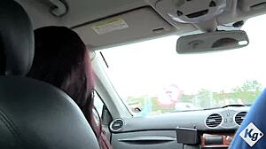 huge tits slut porcha sins cheats on boyfriend with big cock pounding doggystyle in car