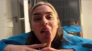 Best Friend's Girlfriend Delivers Emotional Blowjob