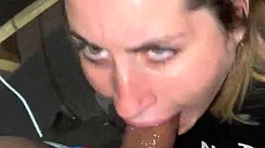 rich blonde slut takes deepthroat blowjob from black cock before cumshot