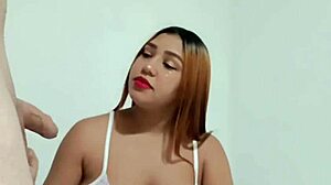 Morena Gordibuena With Red Lips And Big Tits Gets Bent Over For Doggystyle Cock Before Bedtime!