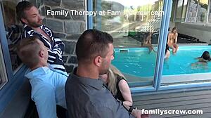 Fucked Up Family Throws Biggest Party With Pool Doggystyle And Cumshots