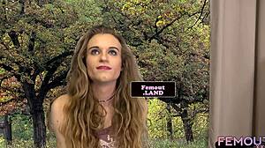 Tattooed Shemale Debuts Tugging