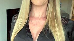 blonde milf babe gets rough doggystyle fuck from delivery guy in tight pussy quickie 😱