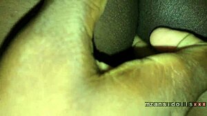 African ebony babe with wet pussy and small tits getting fucked in dorm