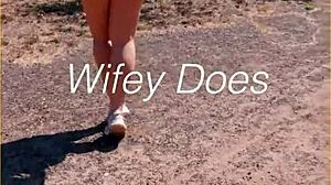 Milf flashes her shaved pussy in public, oops, skirt lifts up accidentally