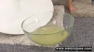 Girl Gets Super Wet and Messy Playing Around