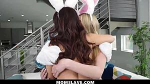 Nevlastní dcero, udělejme velikonoce nezapomenutelné s freeuse doggystyle a blowjob od milf bunny - momslave