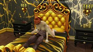 I love how this curvy redhead gets railed hard by a huge cock black man with intense footjob action