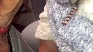 Hot Blowjob with Deep Sucking Action