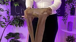 i feel so sexy dancing in big tits lingerie with nylon pantyhose and heels at the club