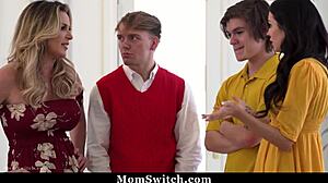 Jealous Stepmoms Swap Their Boys While Confronting Them In Orgy