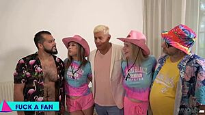 Rebel Rhyder and Lana Analise Spitroasted Hard in Sloppy Cum Swapping Contest