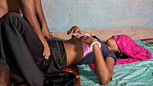 desi bhabhi in black salwar and tshirt gets interracial anal pounding from teacher outdoors